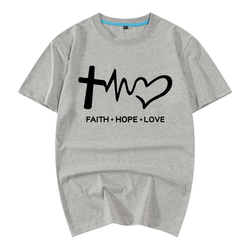 基督教唱神爱世人十字架信仰t恤 波阁T恤