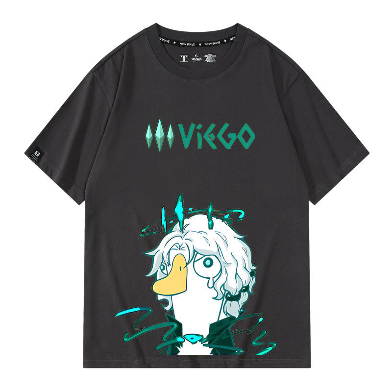 英雄联盟衣服英雄LOL联盟佛耶戈鹅鸭杀联名夏季短袖T恤纯棉男装宽松休闲上衣服