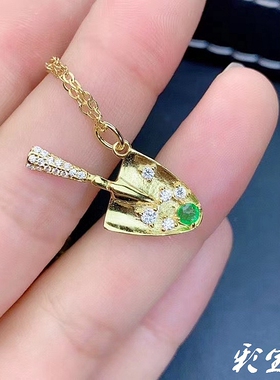 小众时尚风百搭项链宝石银吊坠