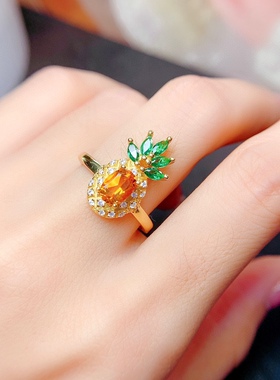 菠萝款戒指空托吊坠托