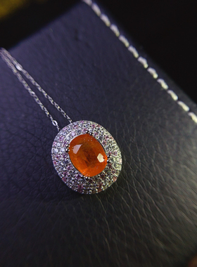 通体s925银吊坠空托女时尚百搭气质镶彩宝椭圆形8*10mm黑欧泊坠托