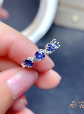 轻奢纯银秀气风金戒指