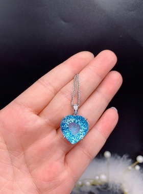 s925银饰吊坠空托厚重款吊坠托时间简约镶有厚度裸石心1516182125