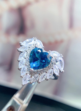 s925银活口戒托椭圆形3*4群镶