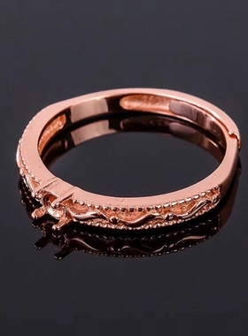 925纯银戒指空托3x3mm简约托代