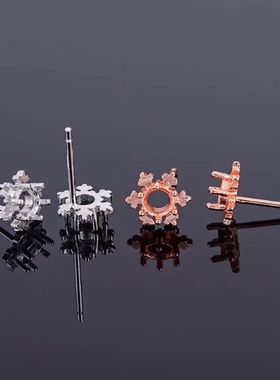 diy精工时尚风水晶翡翠耳钉