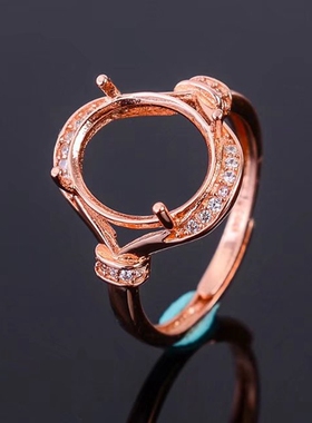 s925纯银戒指空 8x10 10x12 12x14 12x16 13x18 15x20 mm多尺寸