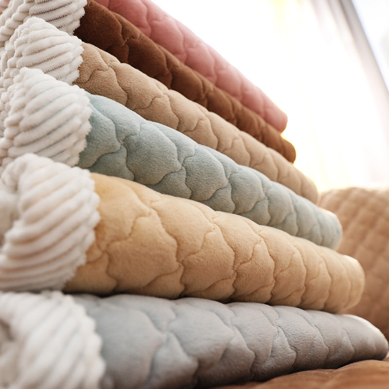 沙发垫冬款毛绒加厚坐垫简约现代四季通用冬季加绒沙发套罩盖布,淘宝优惠券,粉丝福利购,淘宝优惠卷