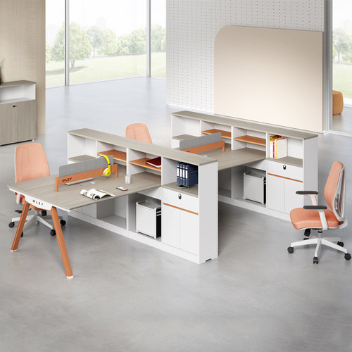 勇心E0级办公桌椅屏风工位员工组合卡座办公室职员桌简约办公家具 - 图0