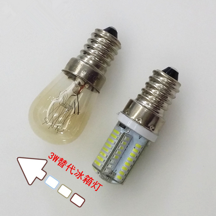 LED节能灯泡led冰箱灯泡螺口e12e14B15G9光源台灯油烟机110V220V - 图0