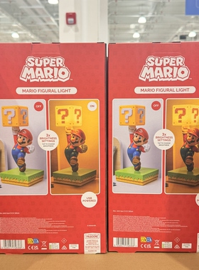 开市客代SUPER MARIO经典IP超级马里奥夜灯造型桌面装饰生日礼物