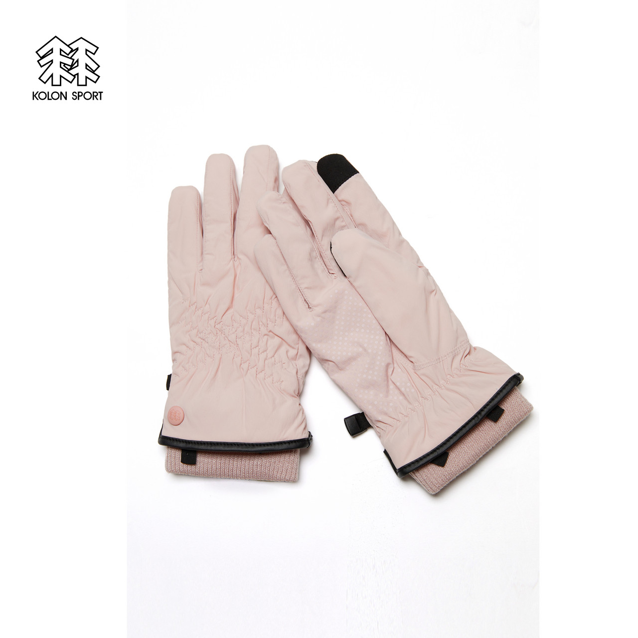 KOLON SPORT可隆女士户外运动露营旅行硅胶印花绒里分指触屏手套,淘宝优惠券,粉丝福利购,淘宝优惠卷