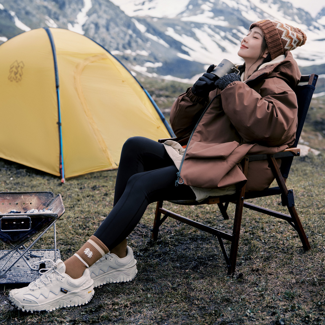 【明星同款】KOLON SPORT可隆露营防水SOFT ALPINE鹅绒冲锋衣2级