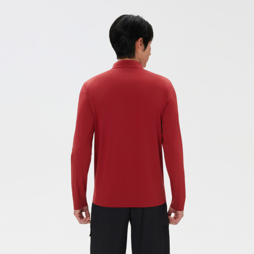 KOLON SPORT可隆吸湿速干T恤男女徒步NATURETOP半拉链长袖T恤 - 图3