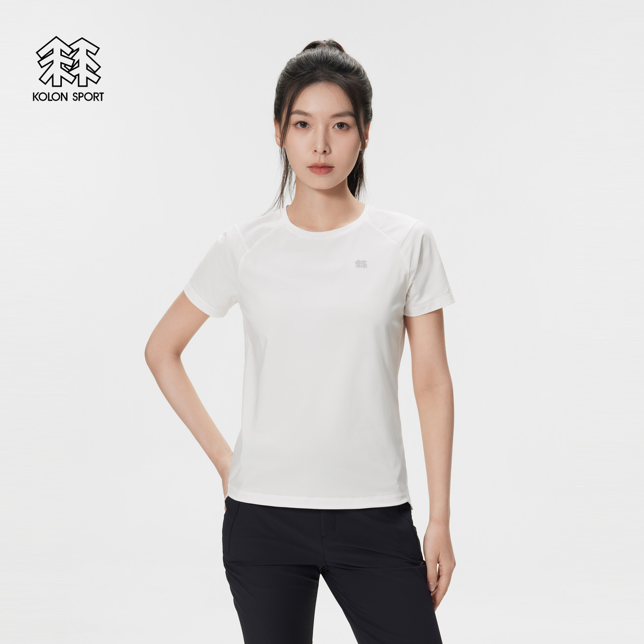 KOLON SPORT可隆吸湿速干T恤接触凉感半袖女T恤短袖上衣,淘宝优惠券,粉丝福利购,淘宝优惠卷