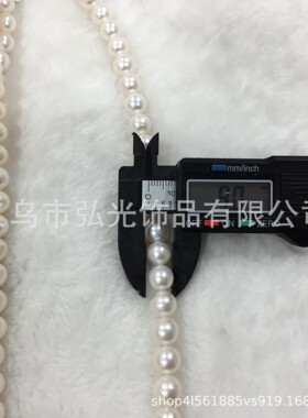 厂家毛衣串珠销售甜酷淡水珍珠强光89mm近圆少瑕项链链女diy