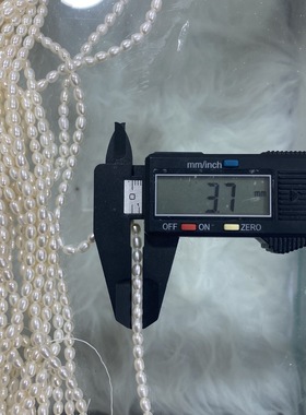 天然淡水珍珠 3~4mm 米珠强光极少瑕 diy散珠 半成品手工串珠配饰