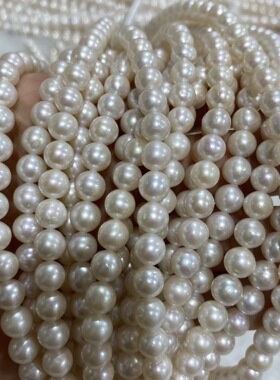 厂家销售天然淡水珍珠mm近圆少