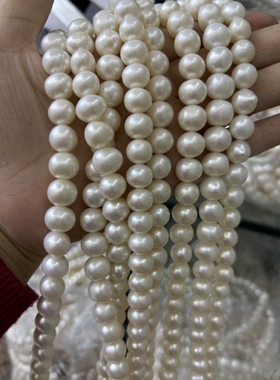 厂货精致链女中式淡水养殖珍珠品质好基本无暇1011妈妈链米珠高