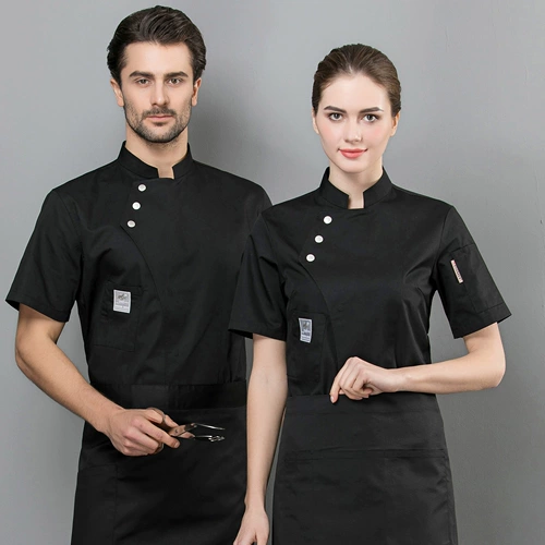 Демисезонный лонгслив для отеля для работы подходит для мужчин и женщин, хлопковый комплект, короткий рукав