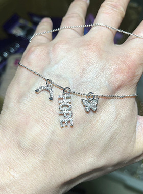 满30包邮一条价铜材质微镶锆石细项链