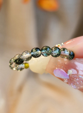 绿幽灵戒指九尾狐菩提新中式串珠高级感手工指环国风小众设计古风