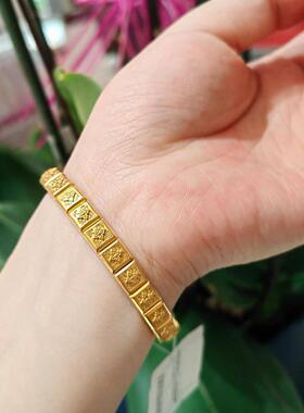 周大福华星凝辉足金黄金手链