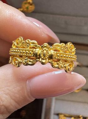 周大福龙卷云舒黄金戒指