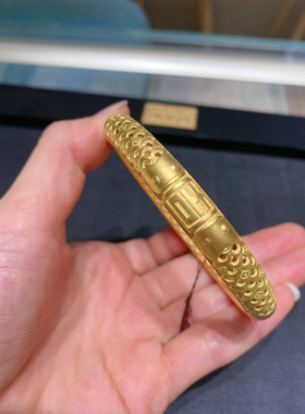 周大福吉祥如意足金黄金手镯