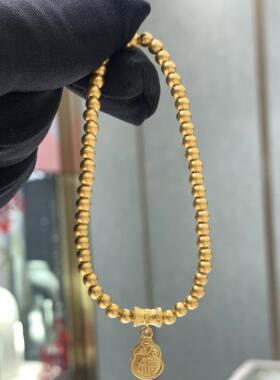 周大福福云祥连足金黄金手链