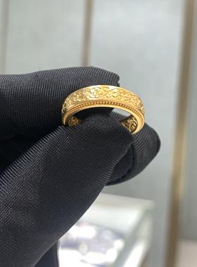 周大福一路生花足金黄金戒指