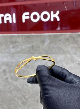 周大福爱无尽不规则纽带节手镯