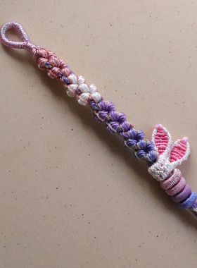 可爱兔耳穿转运珠黄金配饰手工编绳桃花结diy半成品手绳女可调节