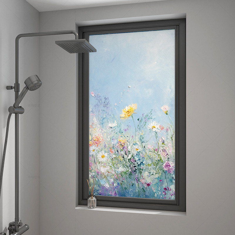 静电玻璃贴膜透光不透明浴室卫生间防走光防偷窥窗户贴纸油画装饰,淘宝优惠券,粉丝福利购,淘宝优惠卷