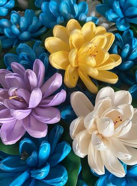 车载香薰干花莲花植物藤条精油扩香无火香薰家居摆件