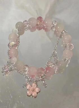 【春日来信】小桃花串珠手链女新款潮流小众设计樱花感