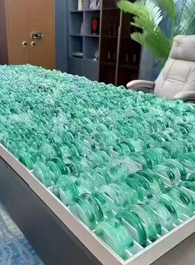 冰种飘花翡翠色手镯石英岩玉手镯独龙玉玉石镯子爆款小红书同款