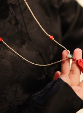 灵丹真朱砂普度众生弥勒佛吊坠男女护身平安项链本命年礼物新国风