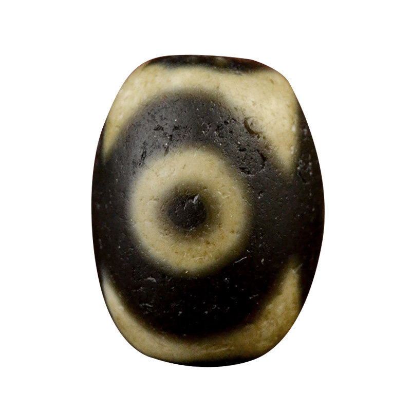 原矿西藏三眼虎牙老天珠至纯星月 老禅匠 天然手工佛饰其他DIY饰品配件