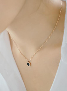 双面黑白罗马项链日韩女马鞭链