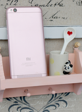 实木钥匙收纳摆件挂墙带搁板家居装饰玄关挂架杂货