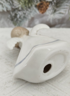 外贸出口瓷摆件和平鸽祈祷祈福小天使浮雕蕾丝花边送朋友生日礼物