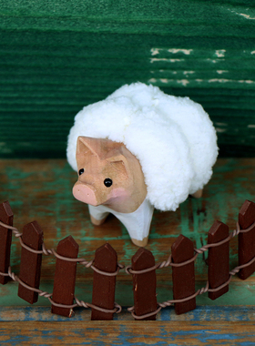 车载摆件木雕毛绒纯手工钥匙链