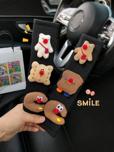 Милый ремень безопасности, плюшевая кукла, защитный чехол, комплект, декор