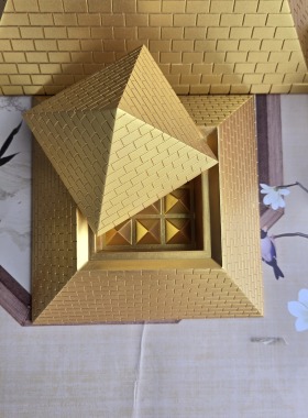 金字塔摆件四象吸能量石大塔寻模型龙尺客厅办公室家居装饰工艺品