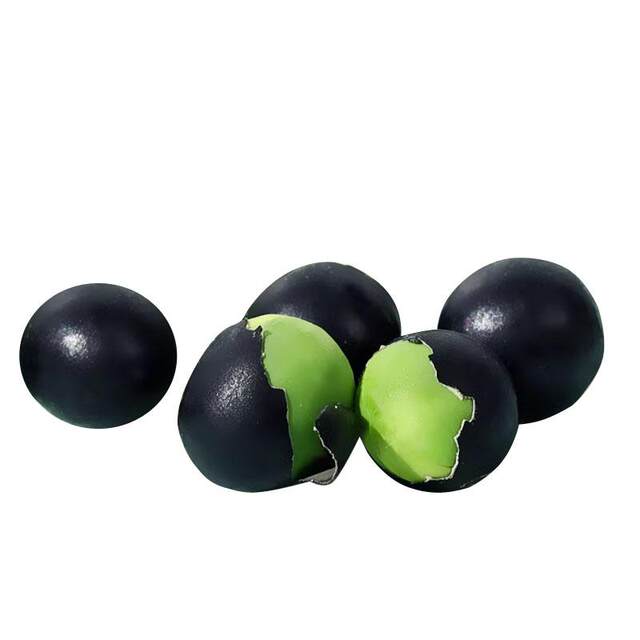 Old varieties of large black bean seeds, green heart black bean seeds