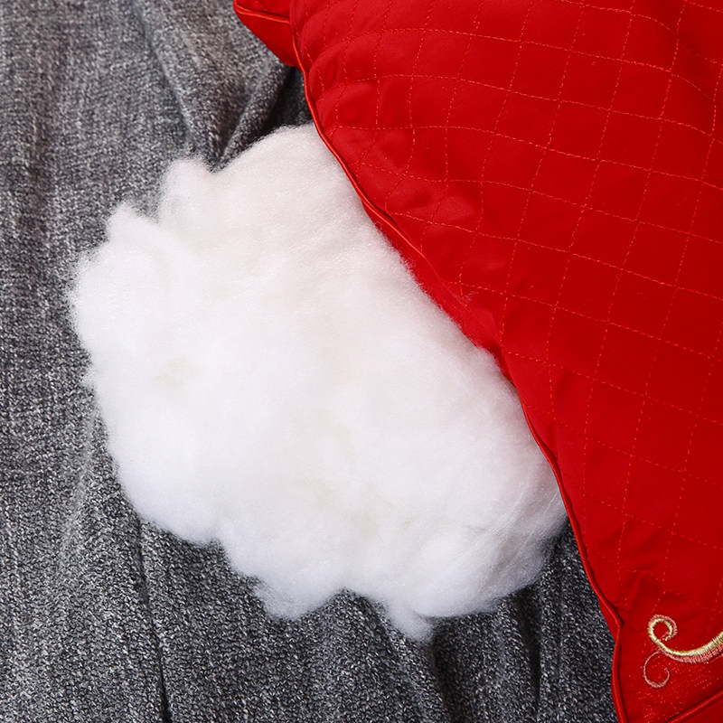 结婚纯棉一对装大红色婚庆枕头 谷蝶枕头/枕芯