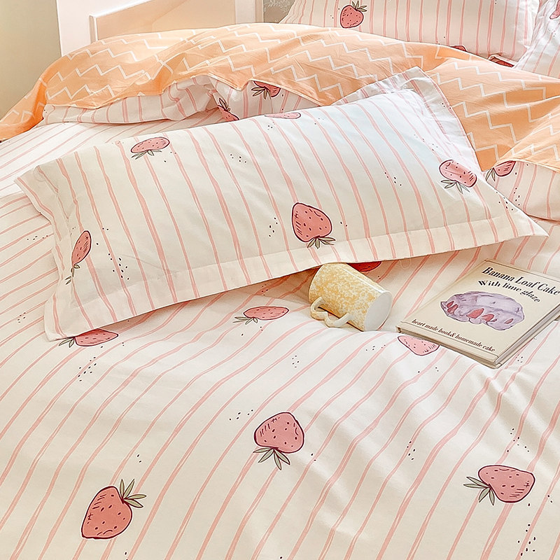 纯棉一对装网红款秋冬儿童双人枕芯 谷蝶枕套