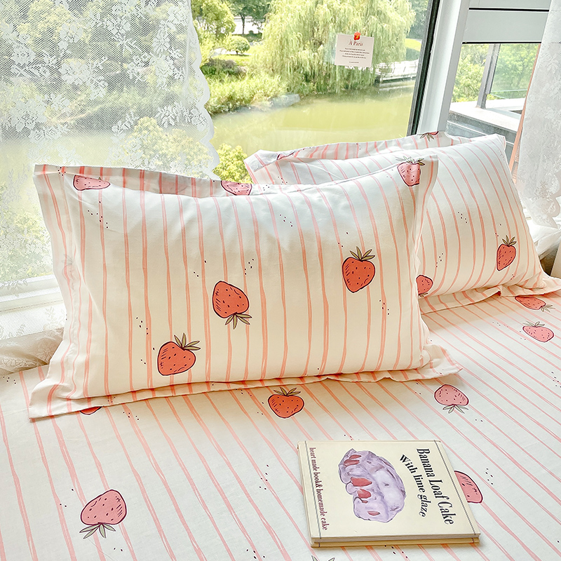 纯棉一对装网红款秋冬儿童双人枕芯 谷蝶枕套