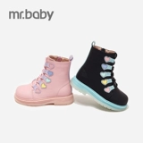 Martens, демисезонные утепленные нескользящие детские ботинки, средней длины, мягкая подошва